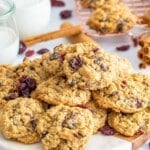 CRANBERRY OATMEAL COOKIES TITLE IMAGE