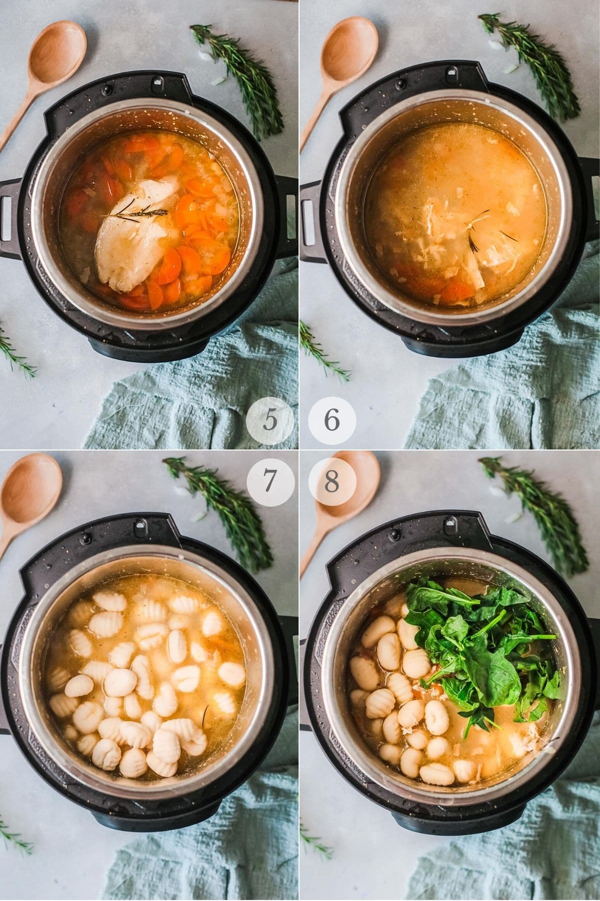 chicken gnocchi soup recipe steps 5-8
