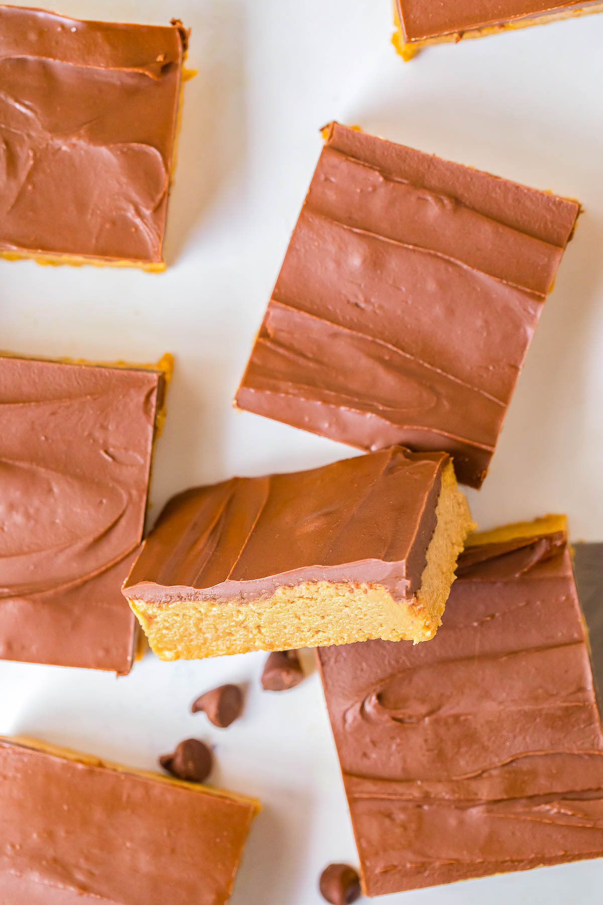 peanut butter bars from above