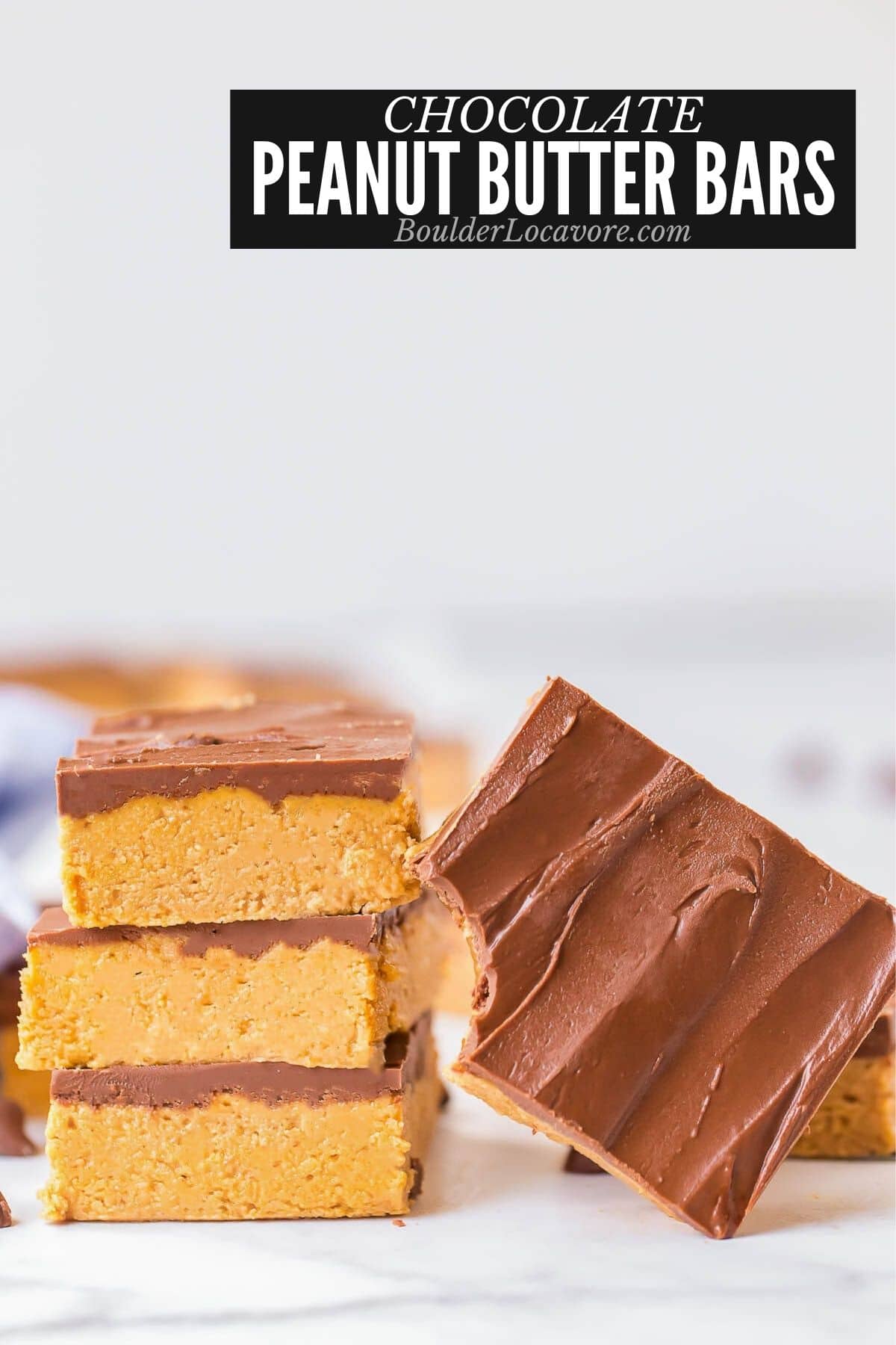 peanut butter bars with title