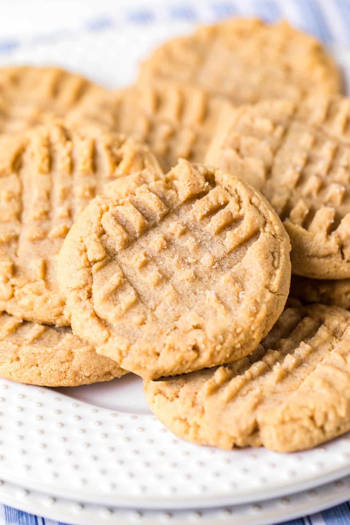 peanut butter cookies on plate