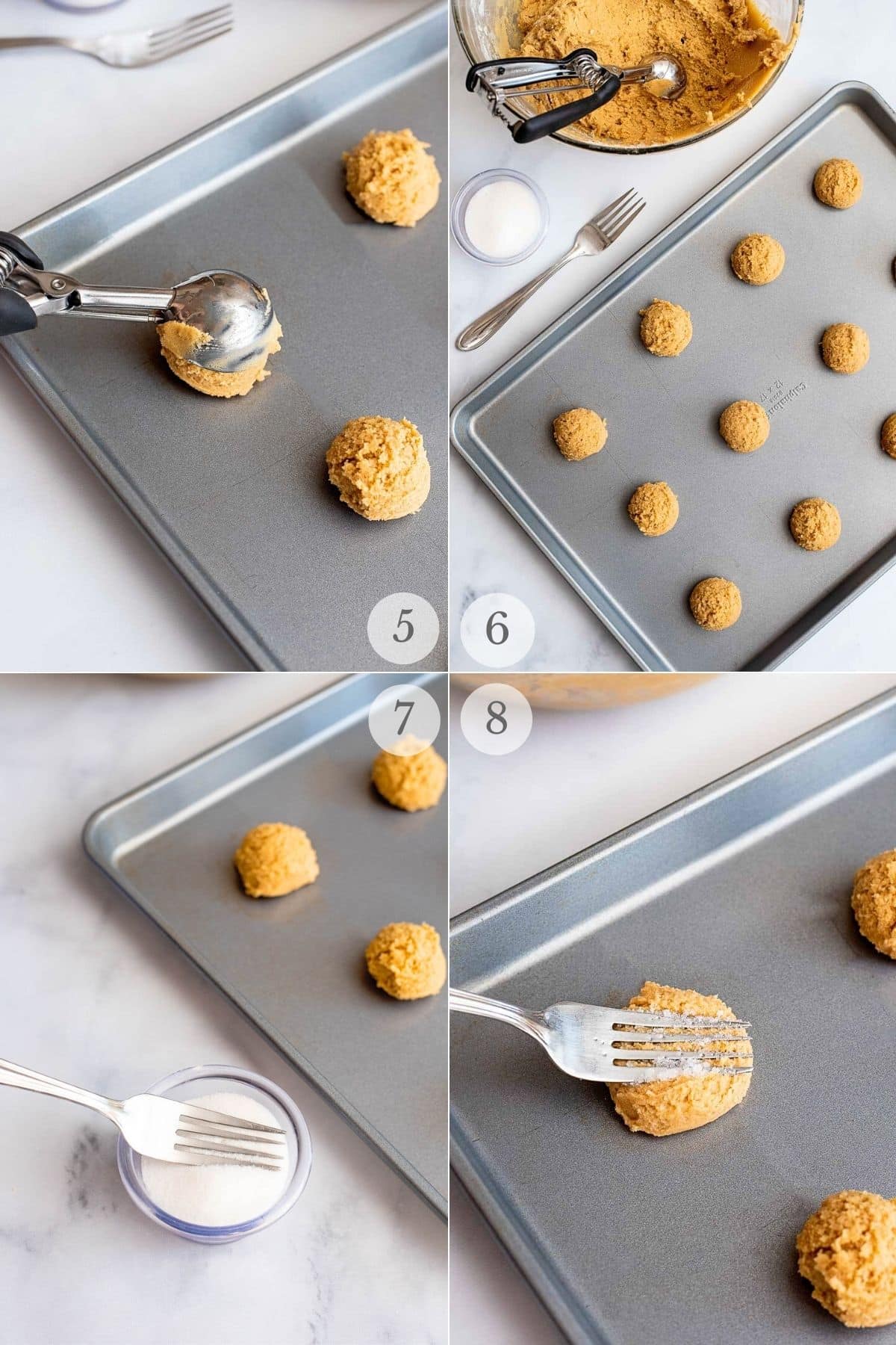 peanut butter cookies recipe steps 5-8