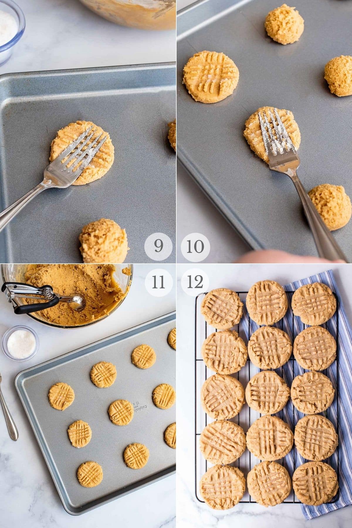 peanut butter cookies recipe steps 9-12