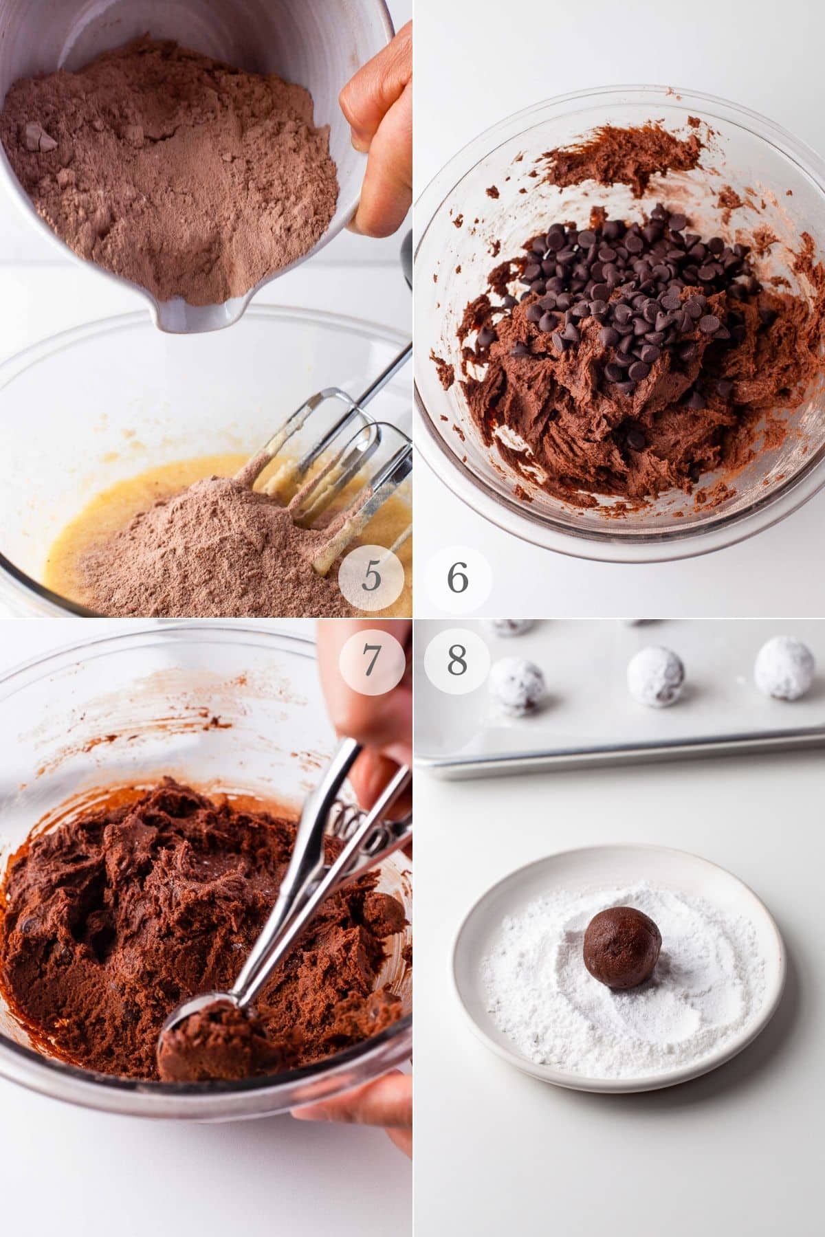 chocolate crinkle cookies recipe steps 5-8