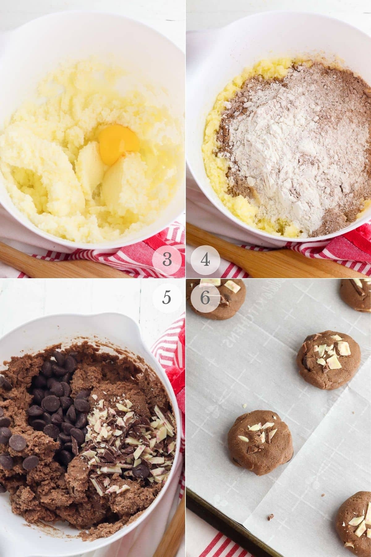 chocolate peppermint cookies recipe steps 3-6