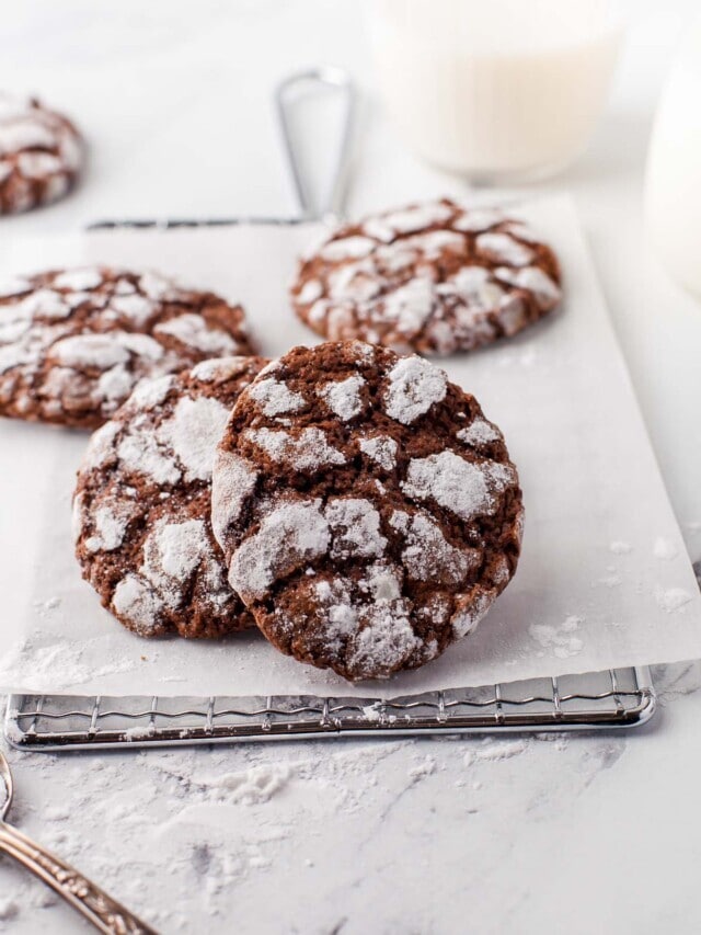 Rich and Fudgy Chocolate Crinkle Cookies