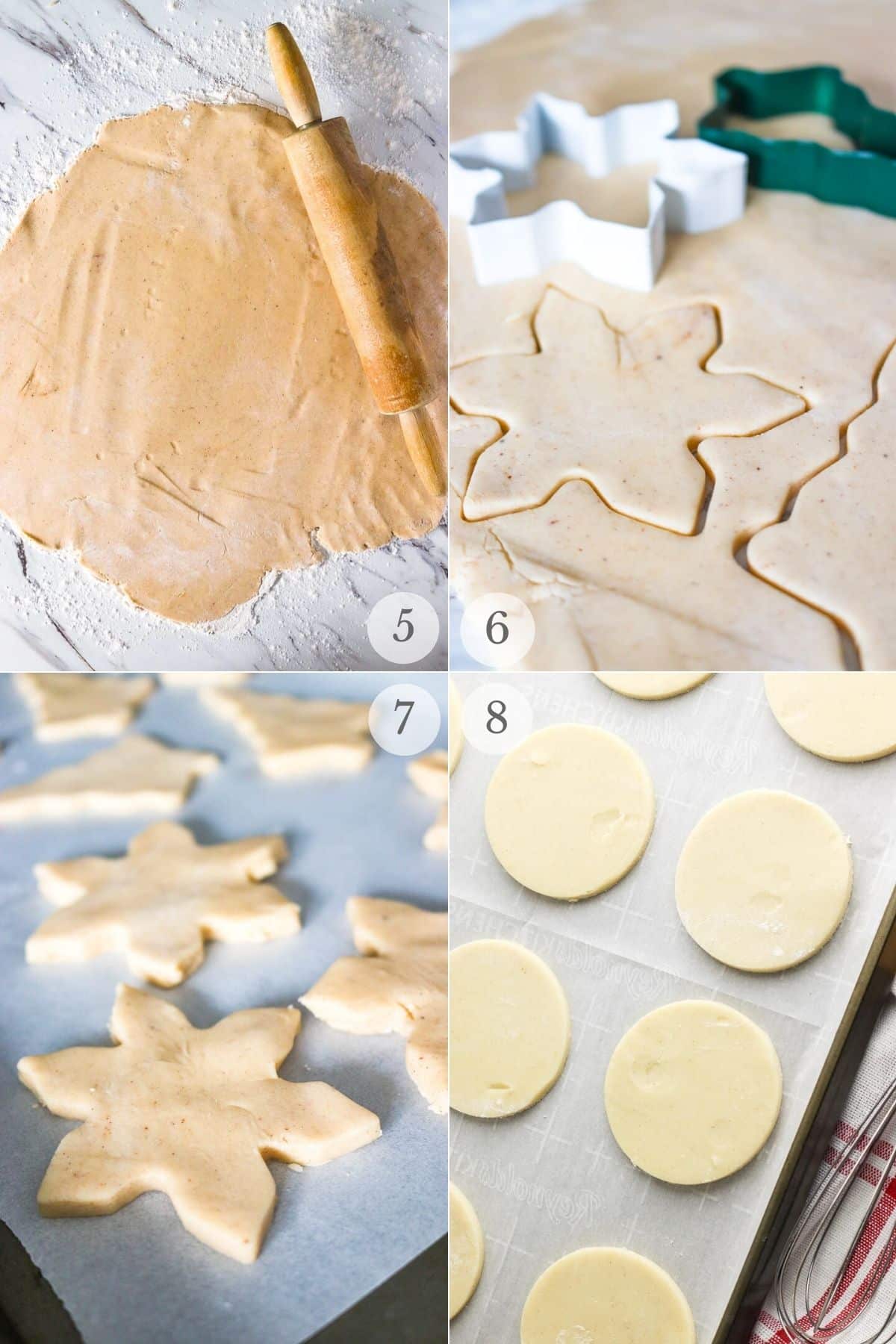 eggnog cut out sugar cookies recipe steps 5-8