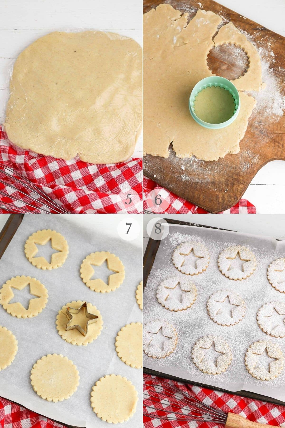 linzer cookies recipe steps 1-4