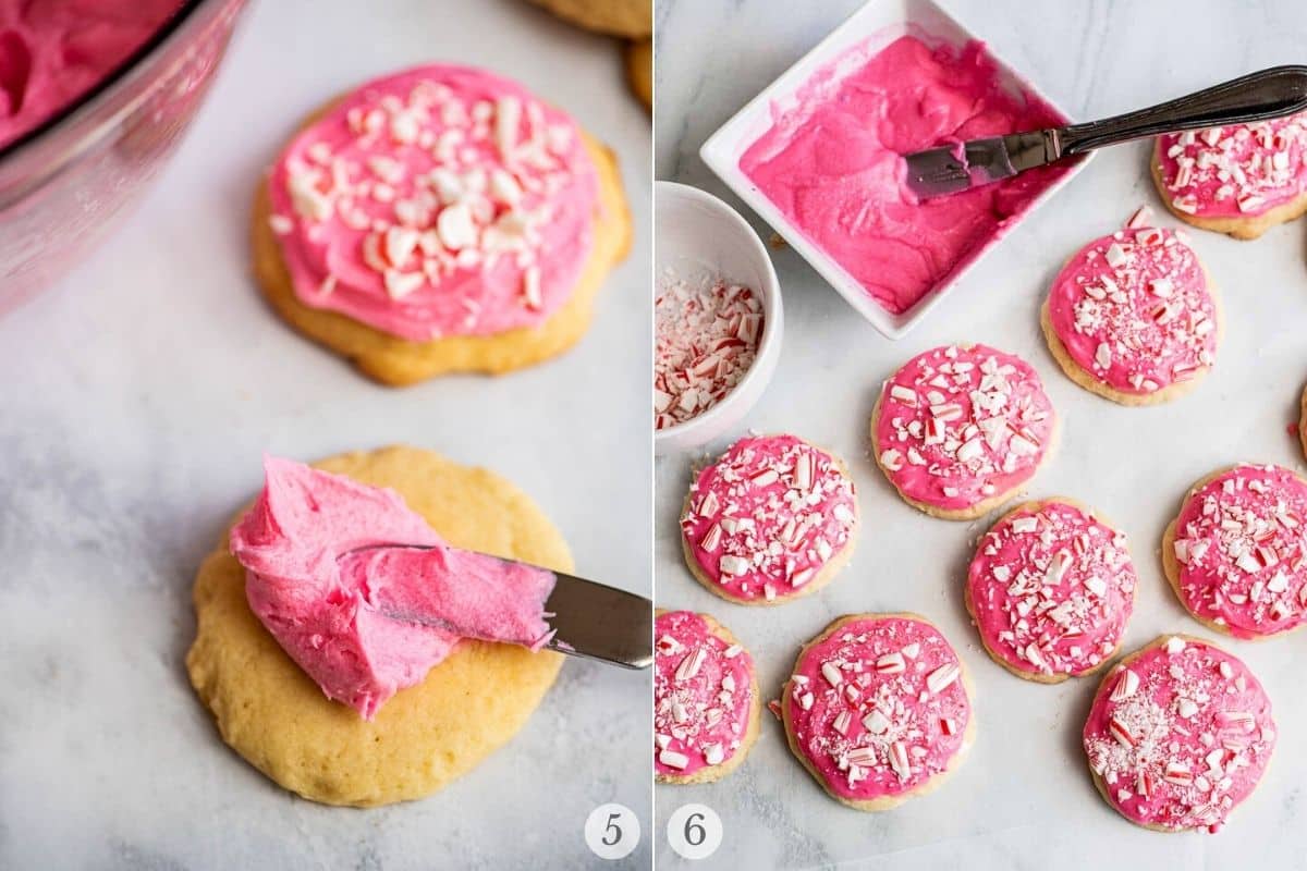 peppermint sugar cookie frosting recipe steps 5-6