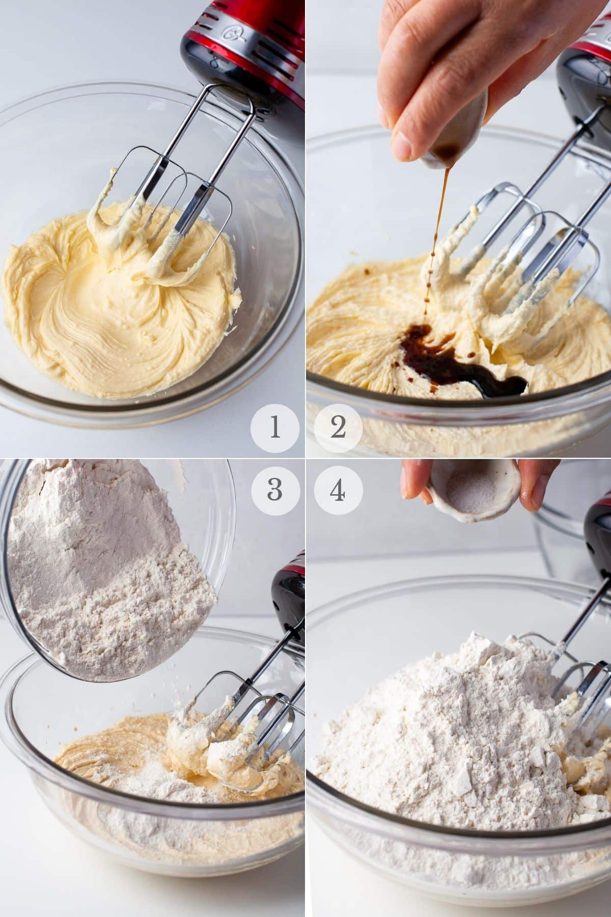 snowball cookies recipe steps 1-4
