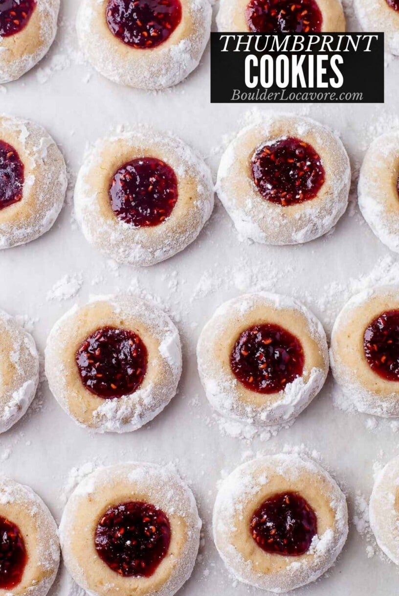 thumbprint cookies with title overlay