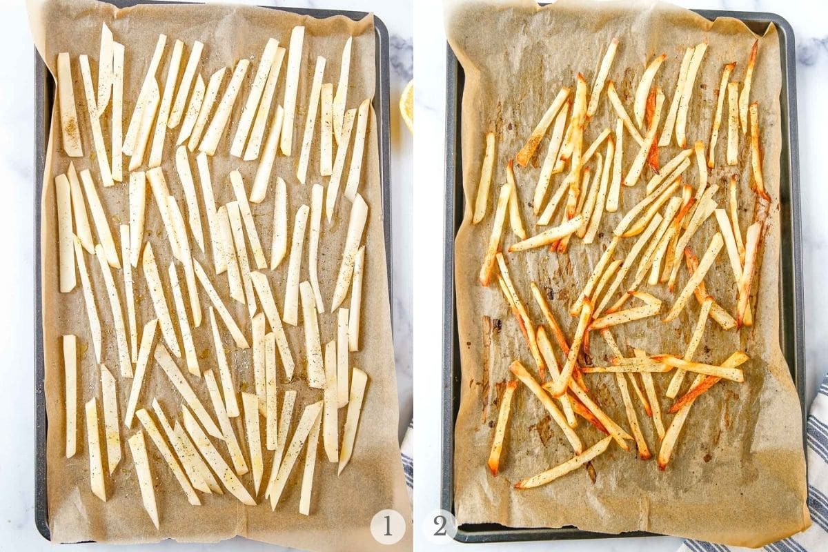 Greek Fries recipe steps 1-2