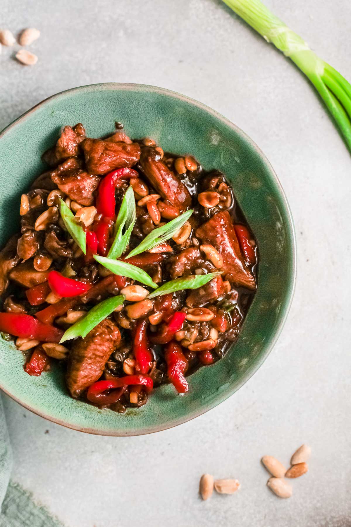 Kung Pao Chicken in a bowl 
