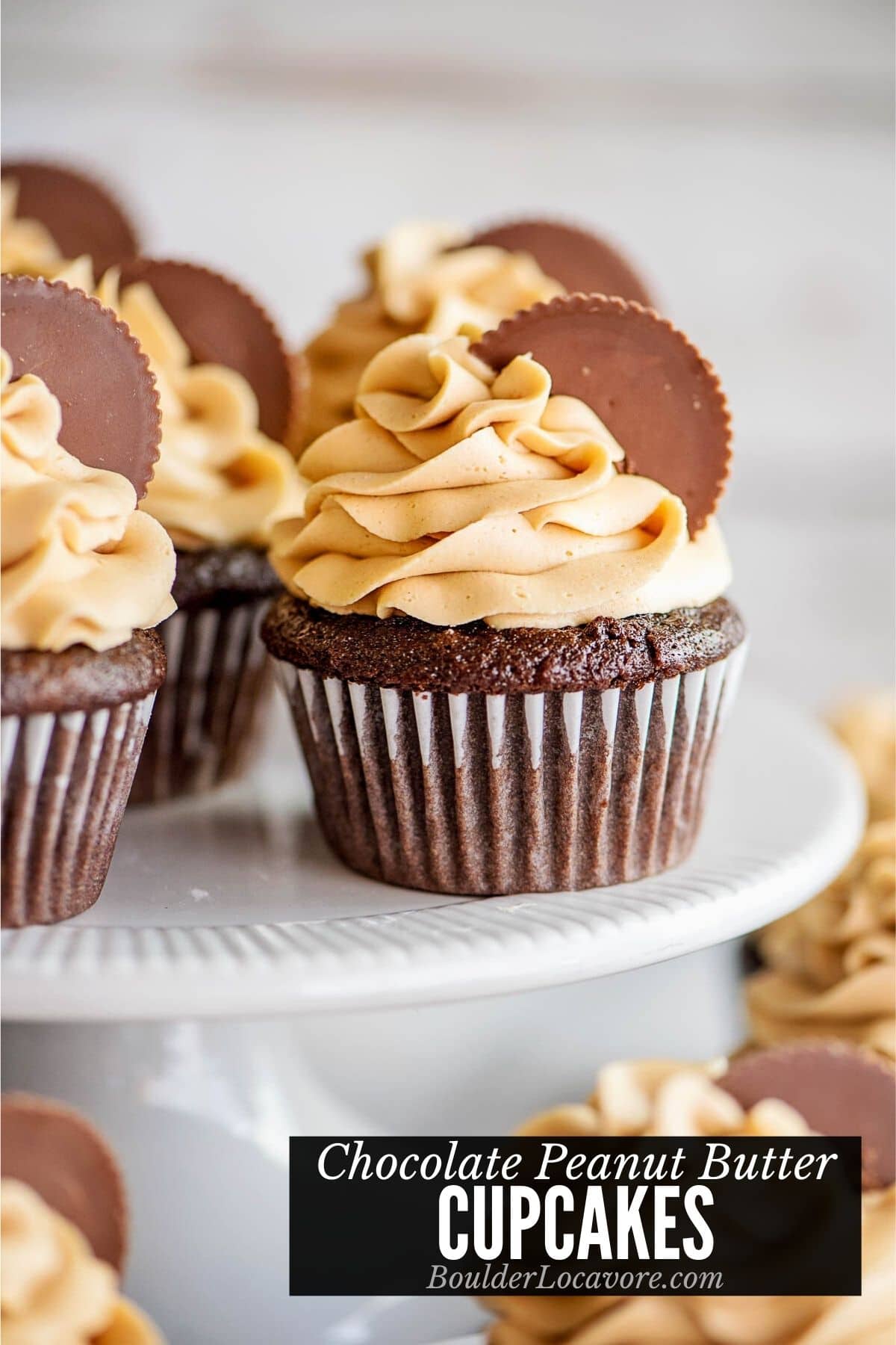 PEANUT BUTTER CHOCOLATE CUPCAKES TITLE