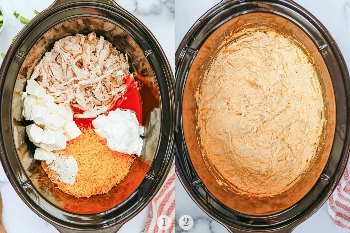 buffalo chicken dip recipe steps 1-2