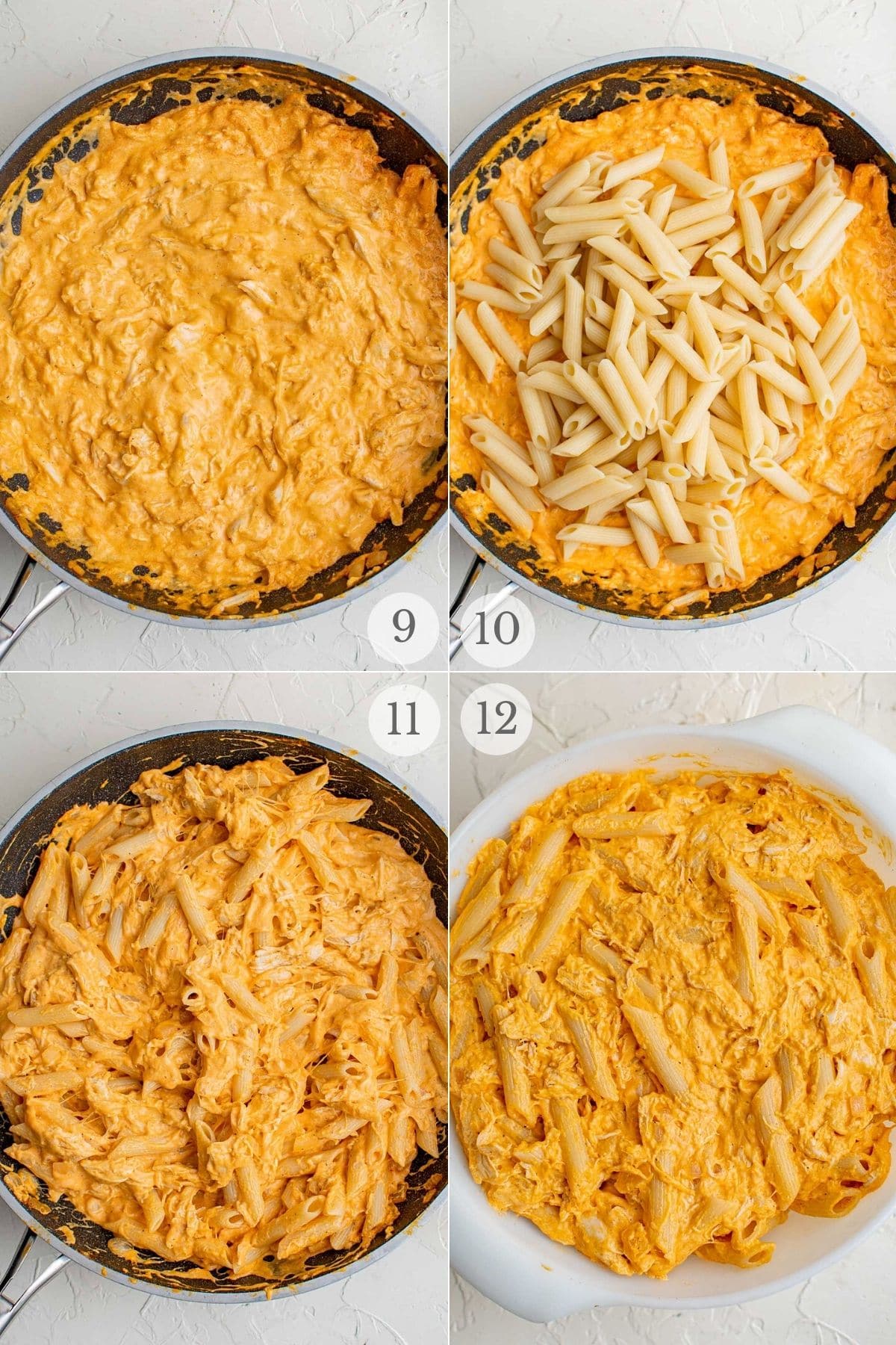 buffalo chicken pasta recipe steps 9-12