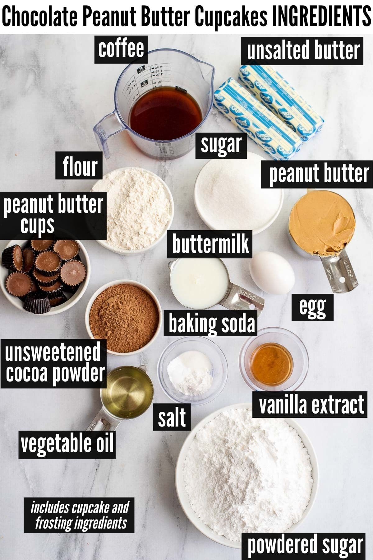 chocolate peanut butter cupcakes ingredients 