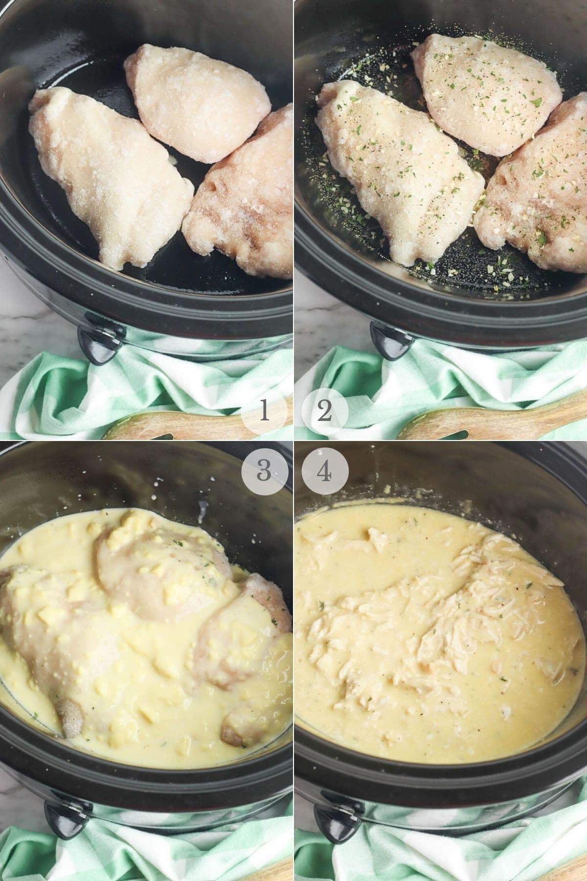 crockpot chicken and rice recipe steps 1-4