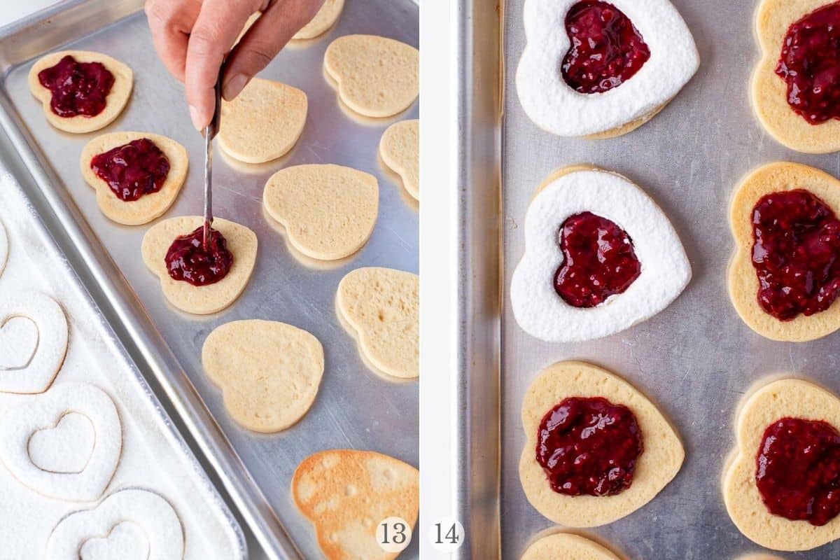 heart linzer cookies recipes steps 13-14
