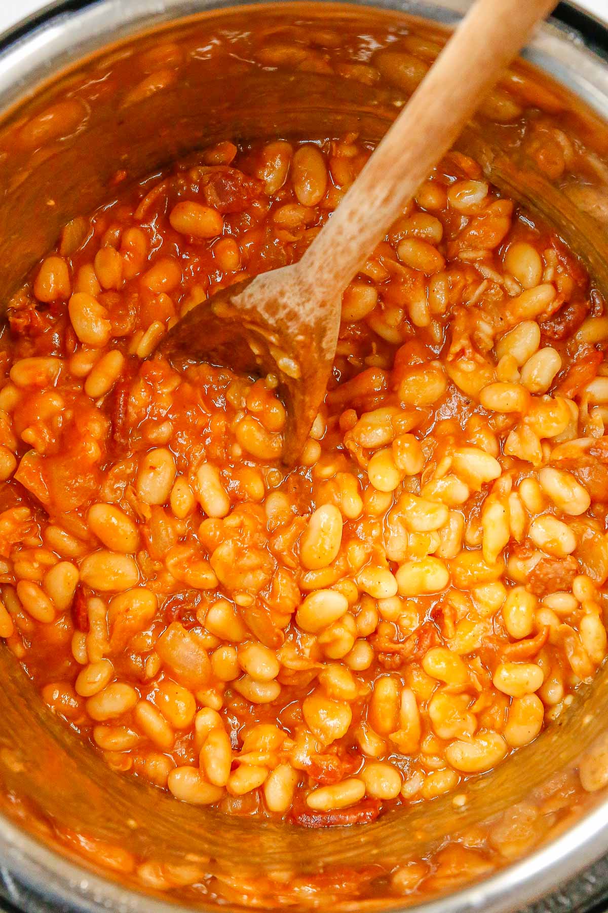 instant pot baked beans in pot 