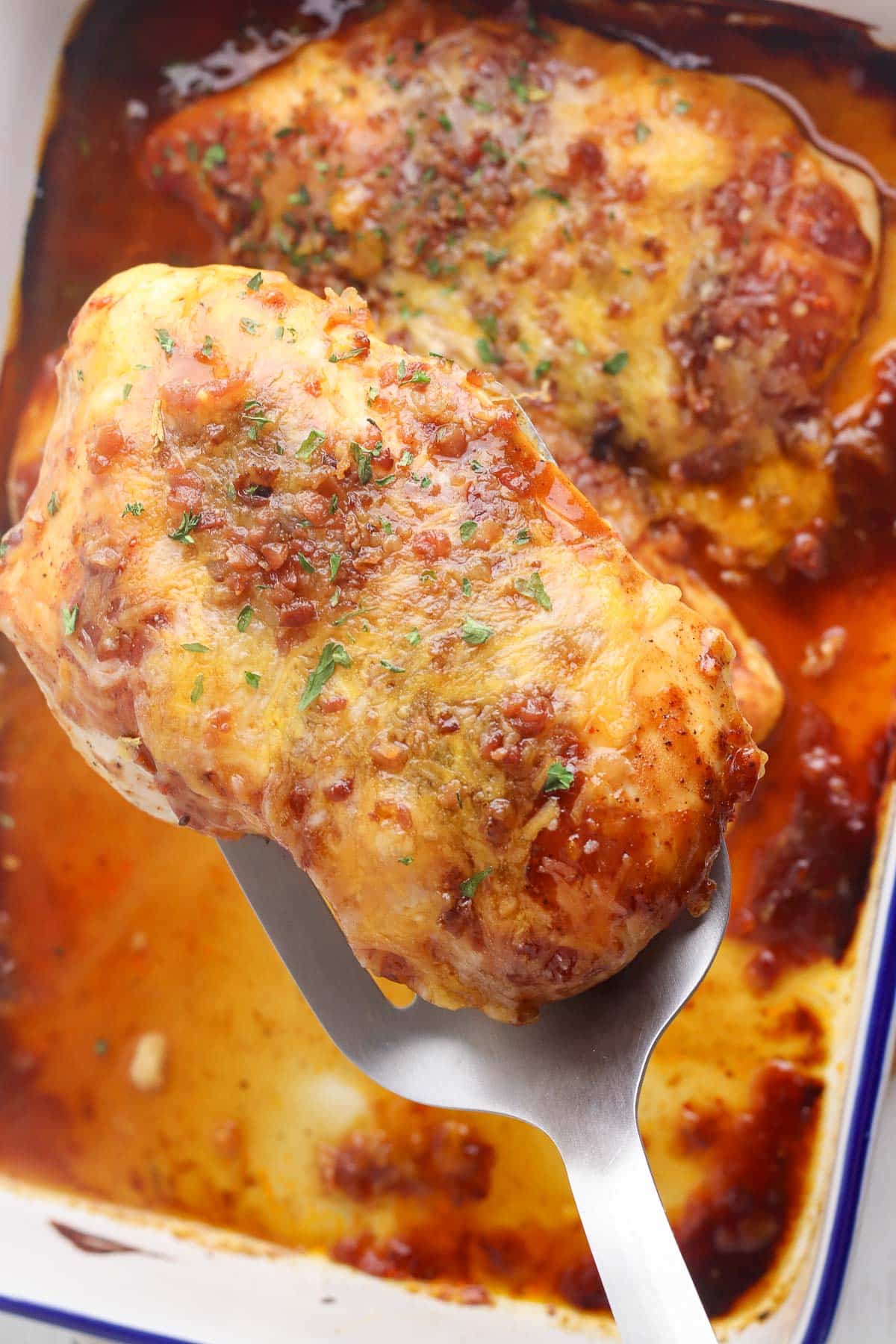 monterey chicken in pan 