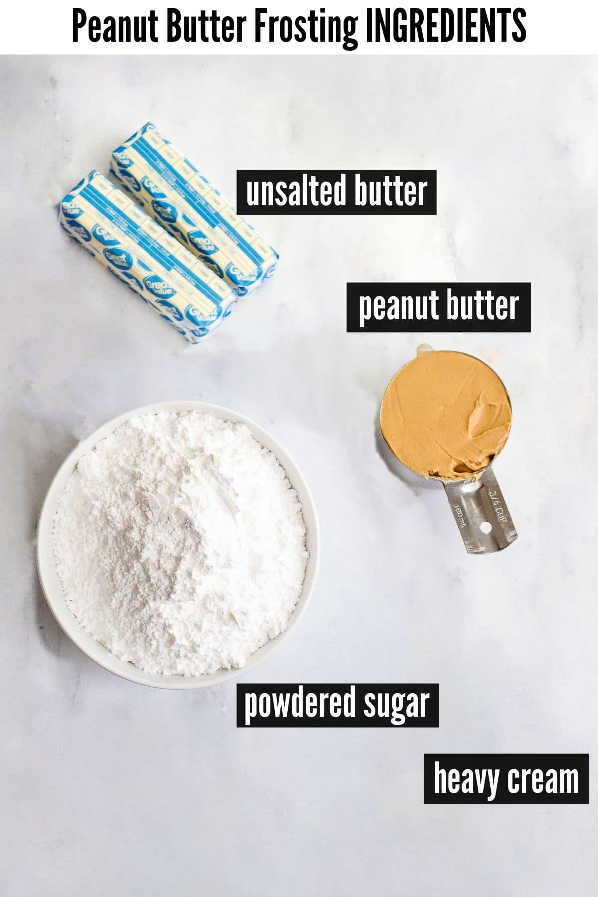 peanut butter frosting ingredients