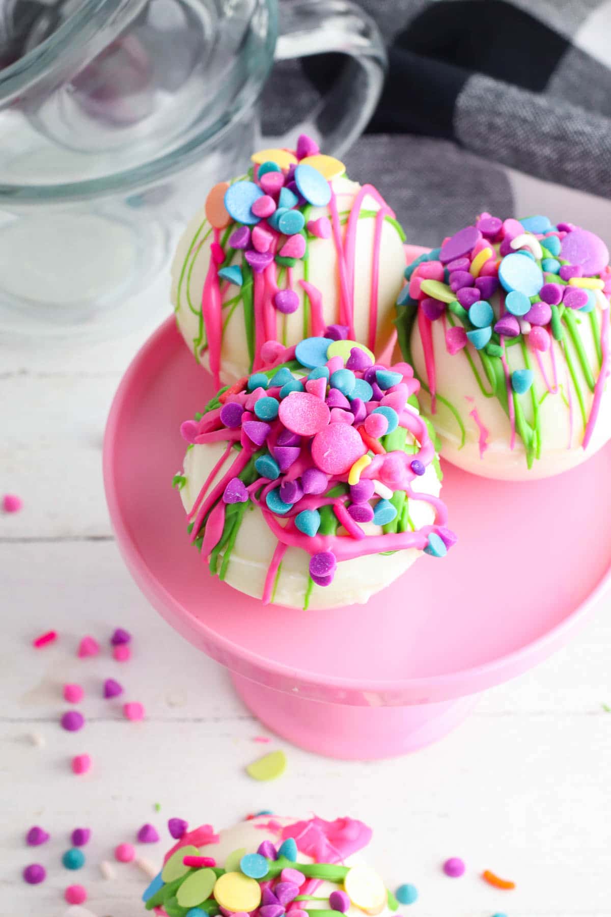 rainbow hot cocoa bombs