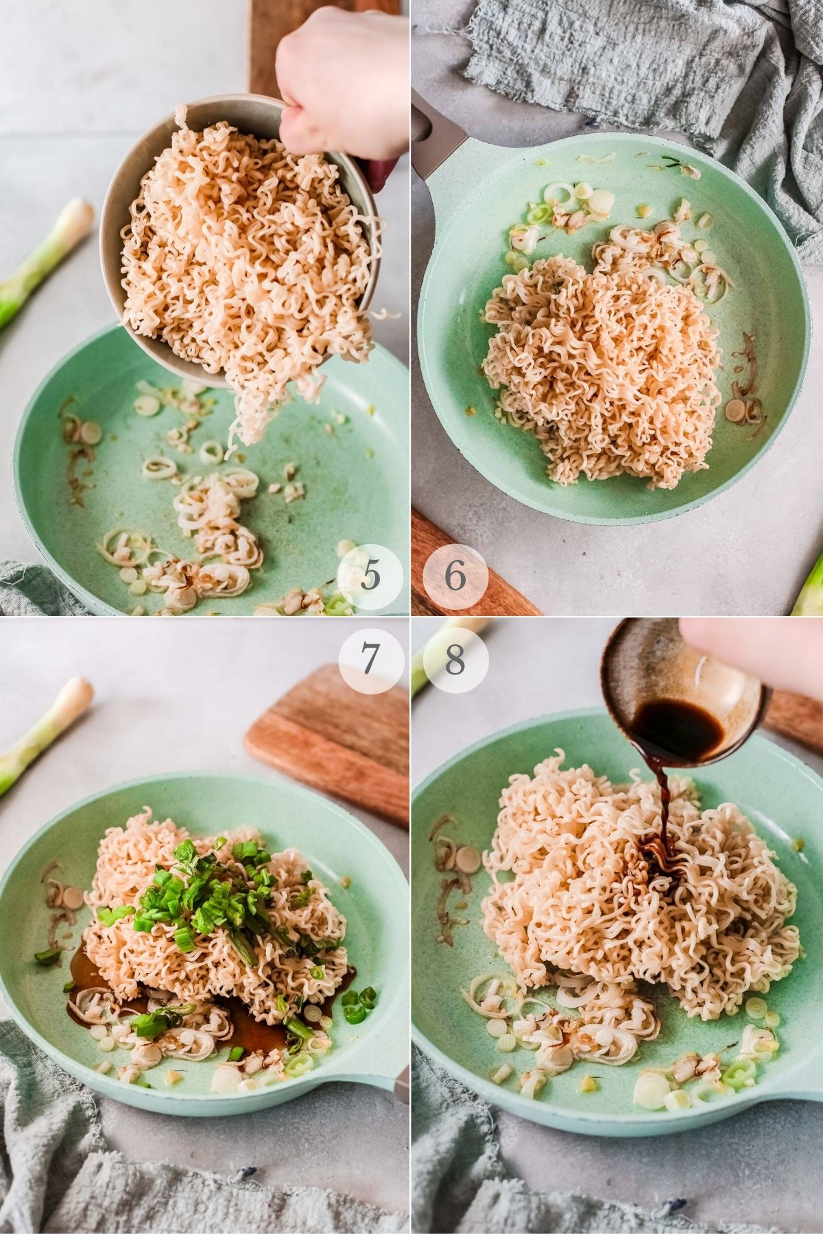 spicy ramen noodles recipe steps 5-8