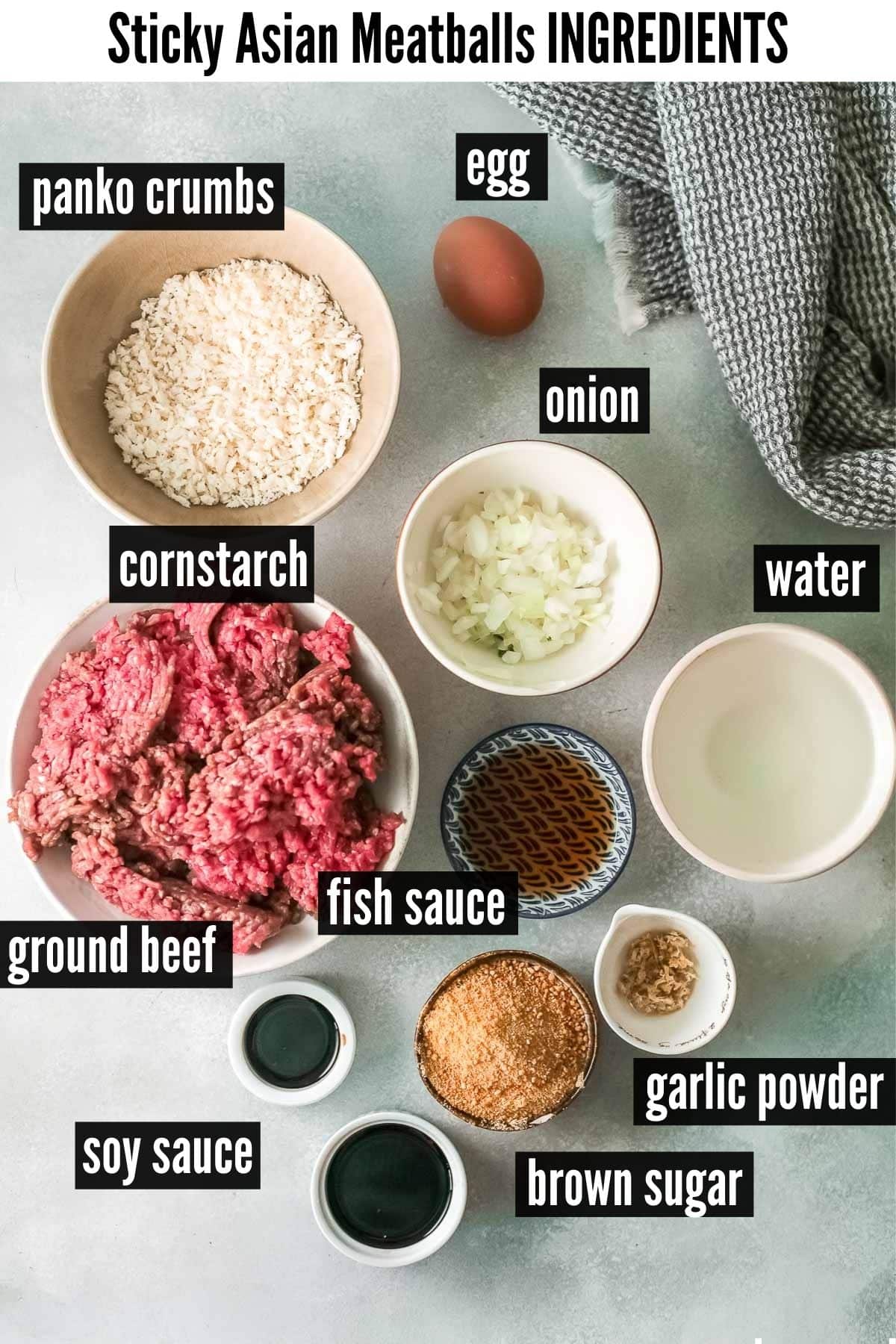 asian meatballs ingredients