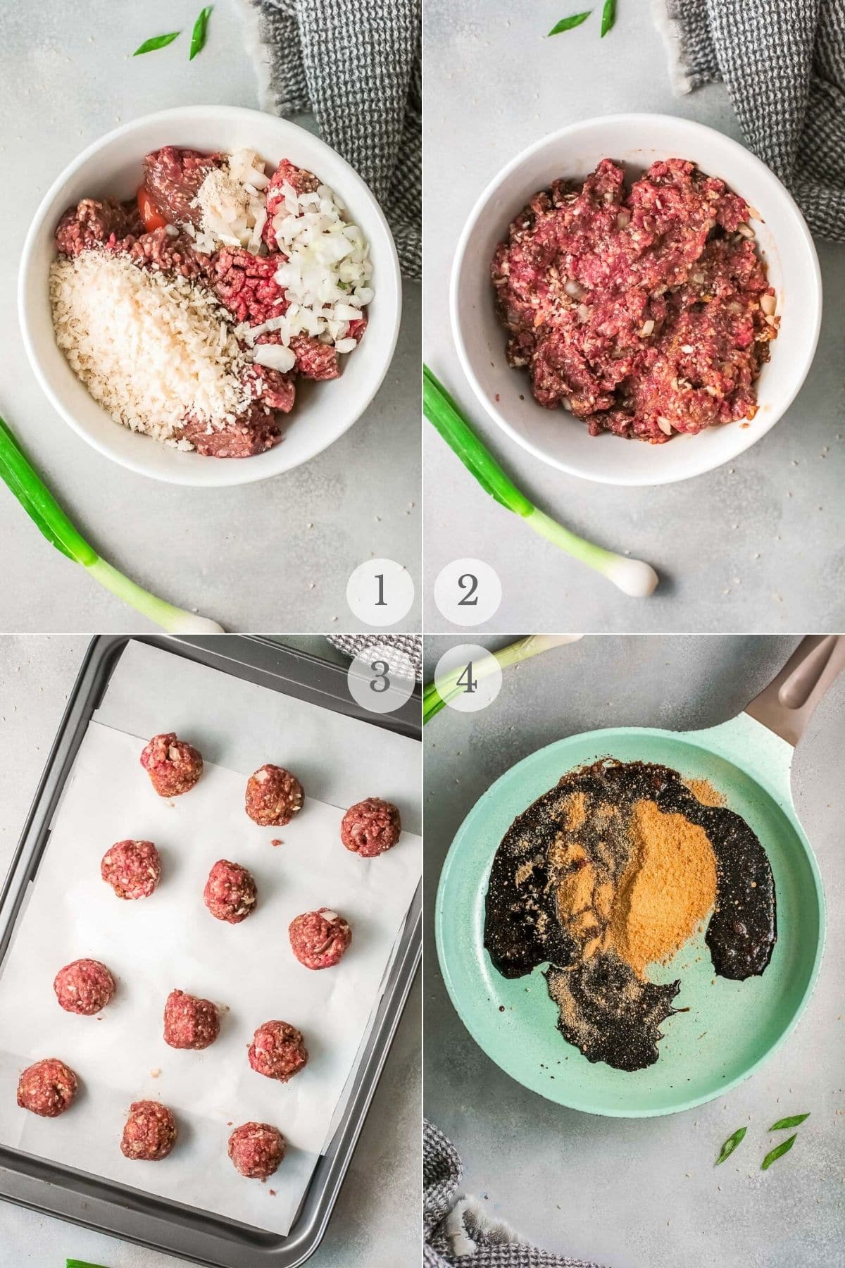 asian meatballs recipe steps 1-4