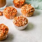 carrot cake baked oatmeal cups title