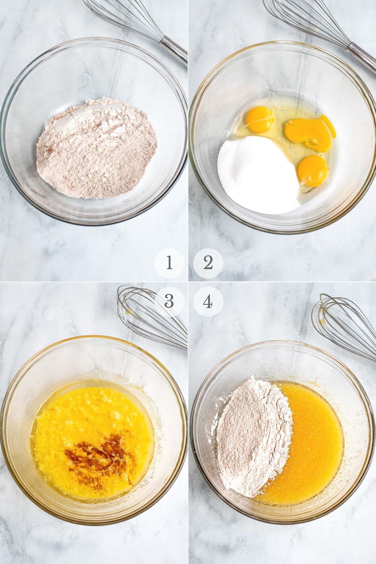 carrot loaf cake recipe steps 1-4