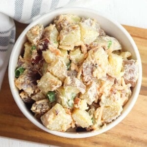 instant pot potato salad in a bowl