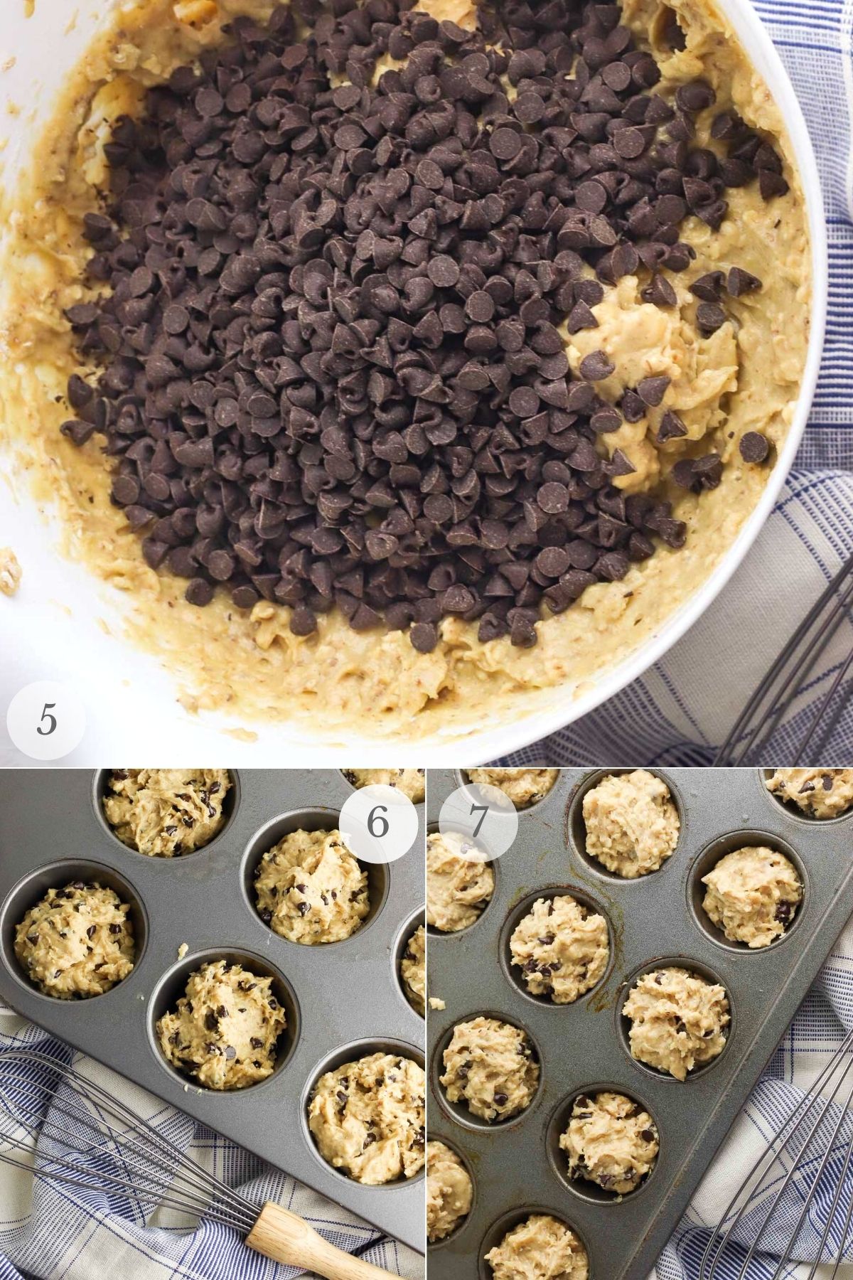 peanut butter banana muffins recipe steps 5-7