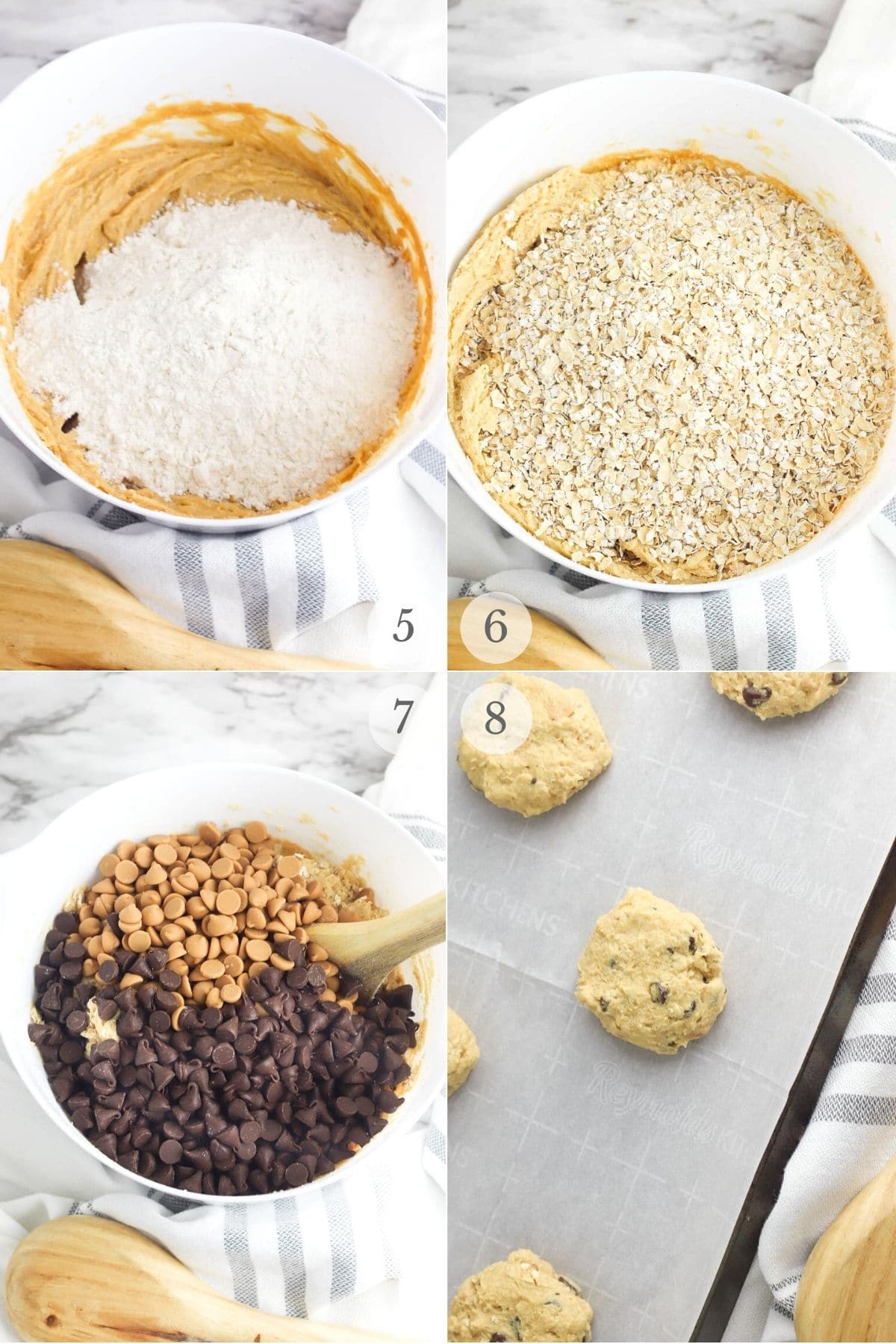 peanut butter chocolate chip cookies recipe steps 5-8