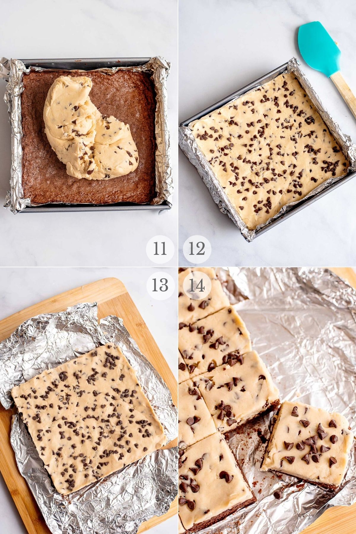 cookie dough brownies recipe steps 11-14