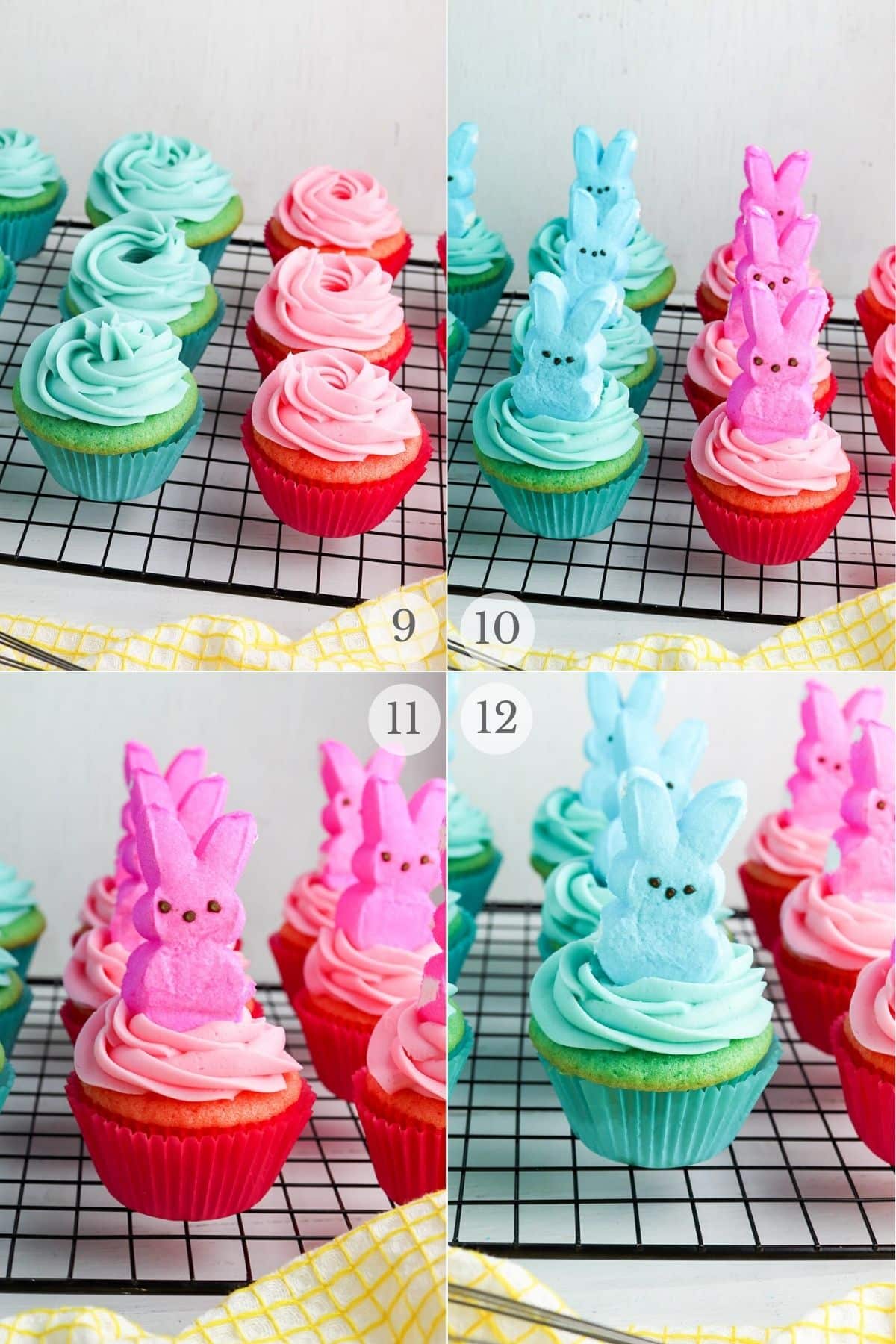 easter bunny cupcakes recipe steps 9-12