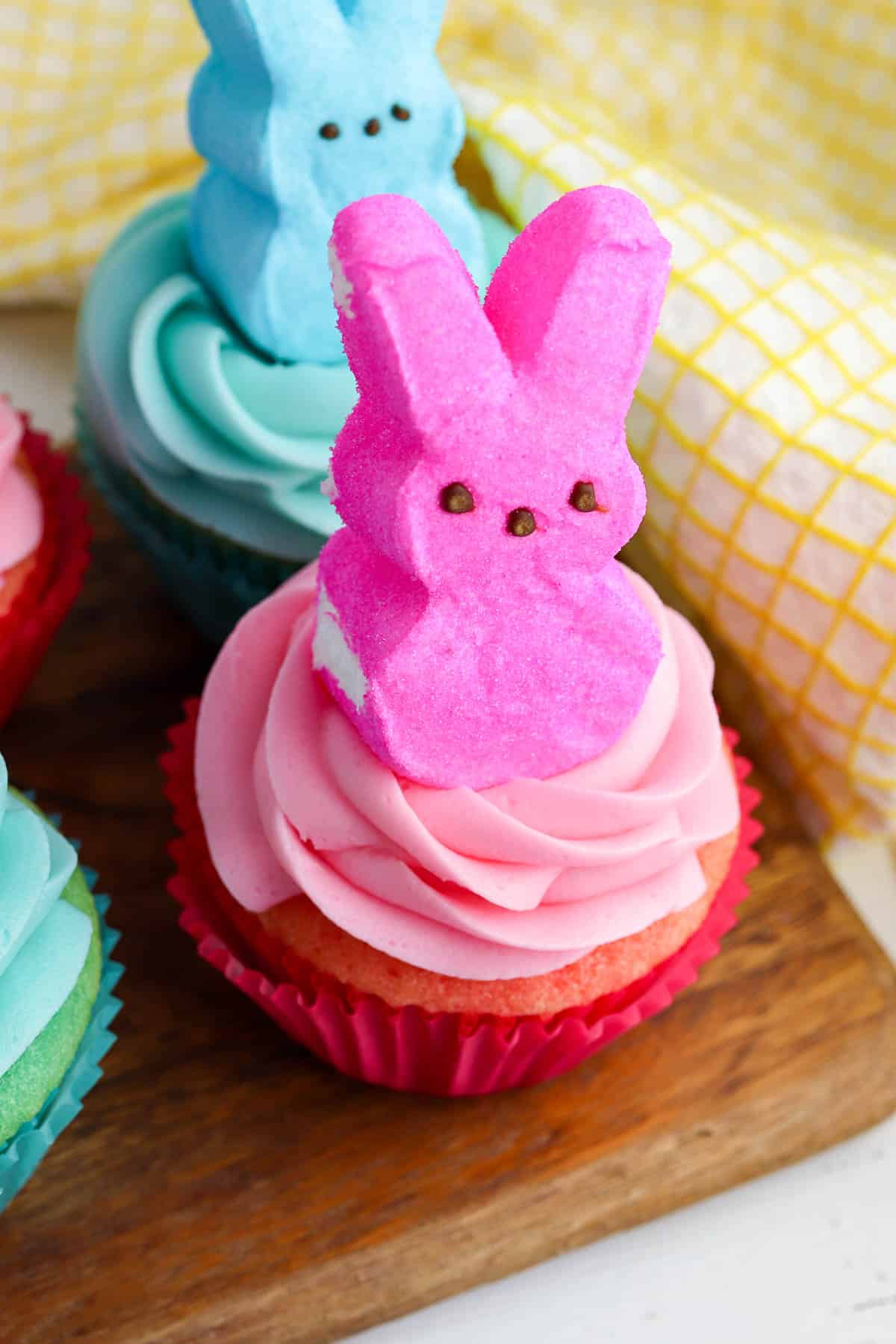 pink easter bunny cupcakes