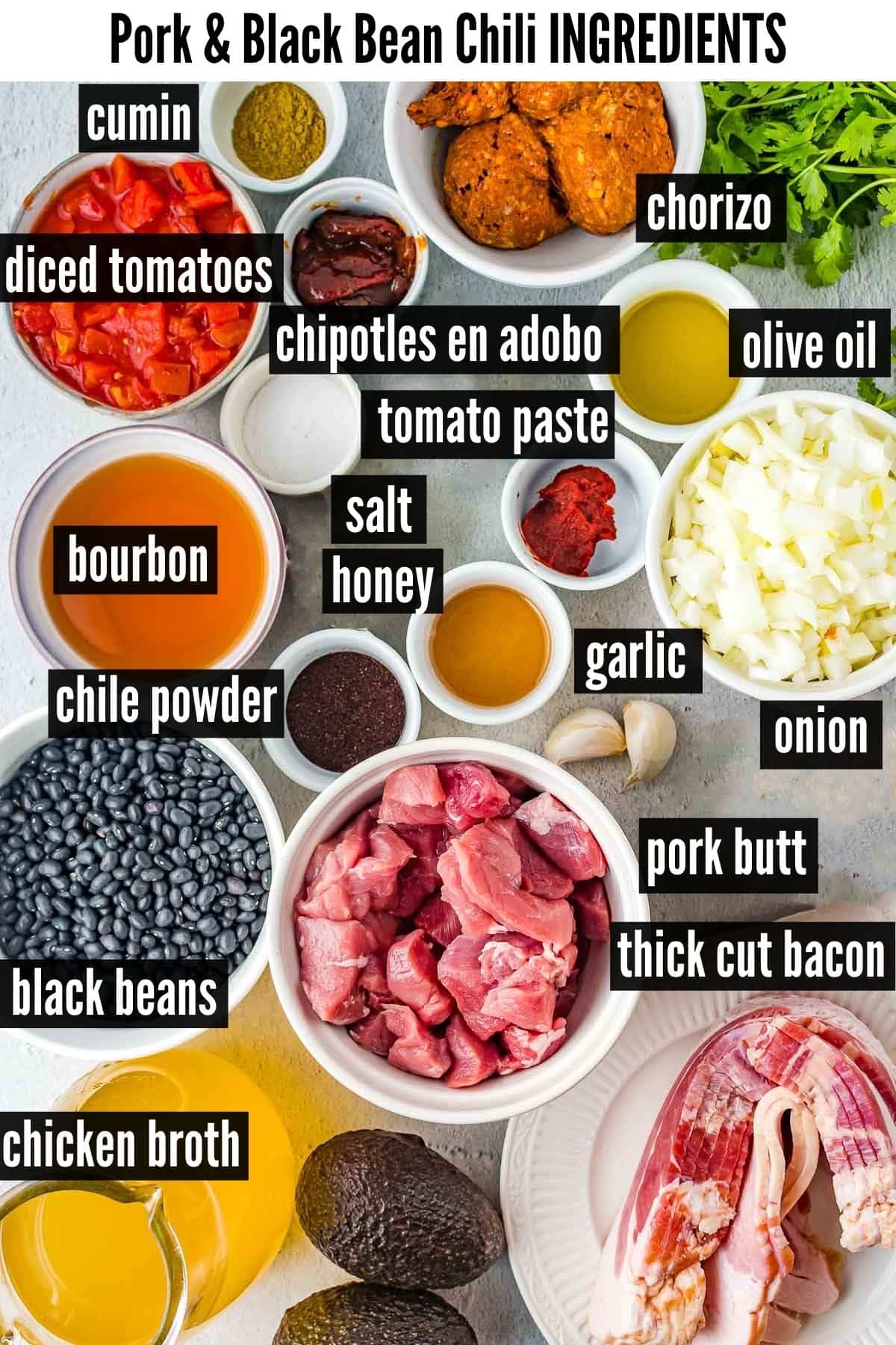 pork chili labelled ingredients