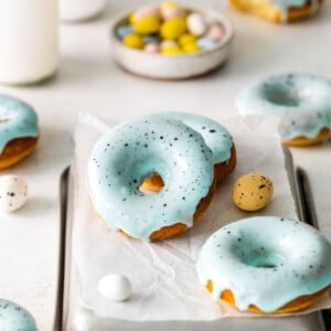 robin's egg blue vanilla baked donuts cropped