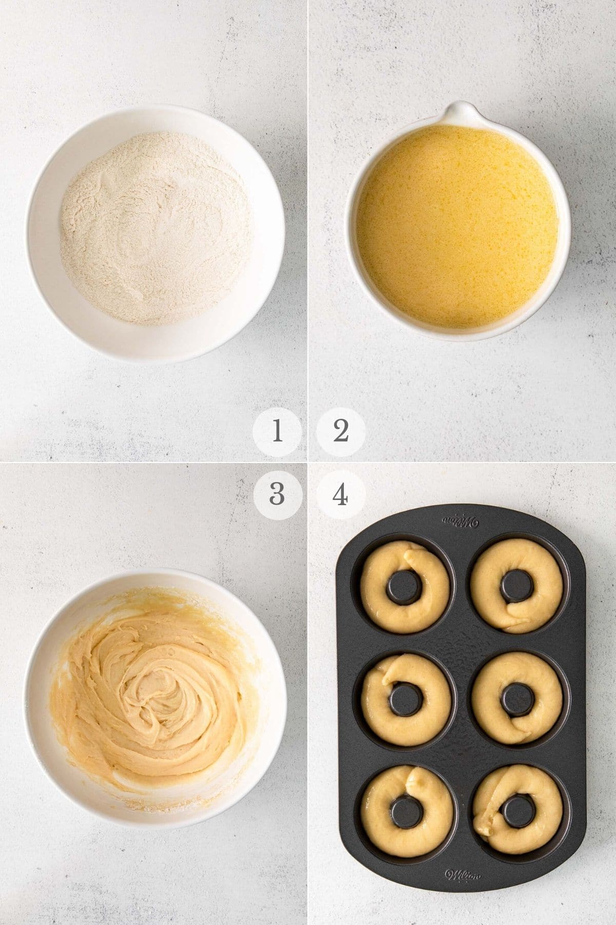 robin's egg vanilla baked donuts recipe steps 1-4