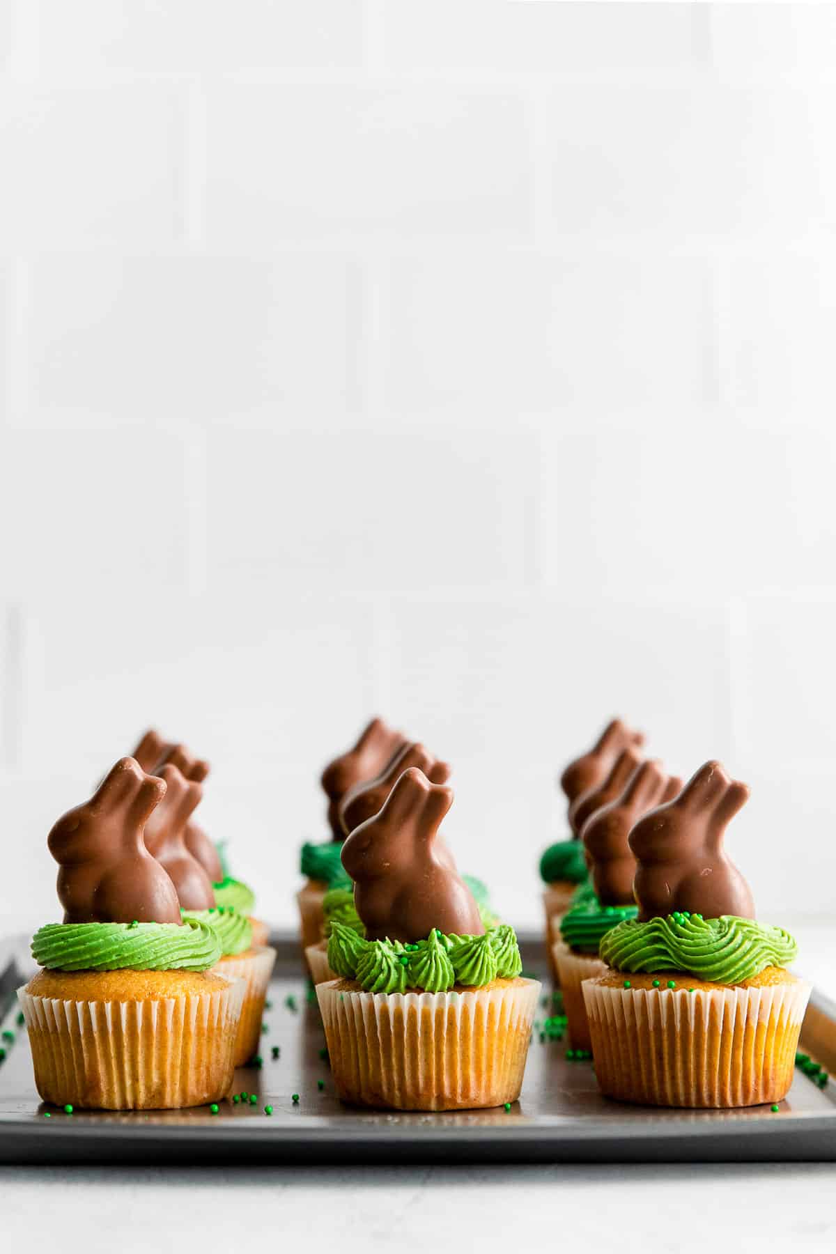 carrot cake cupcakes with chocolate bunnies