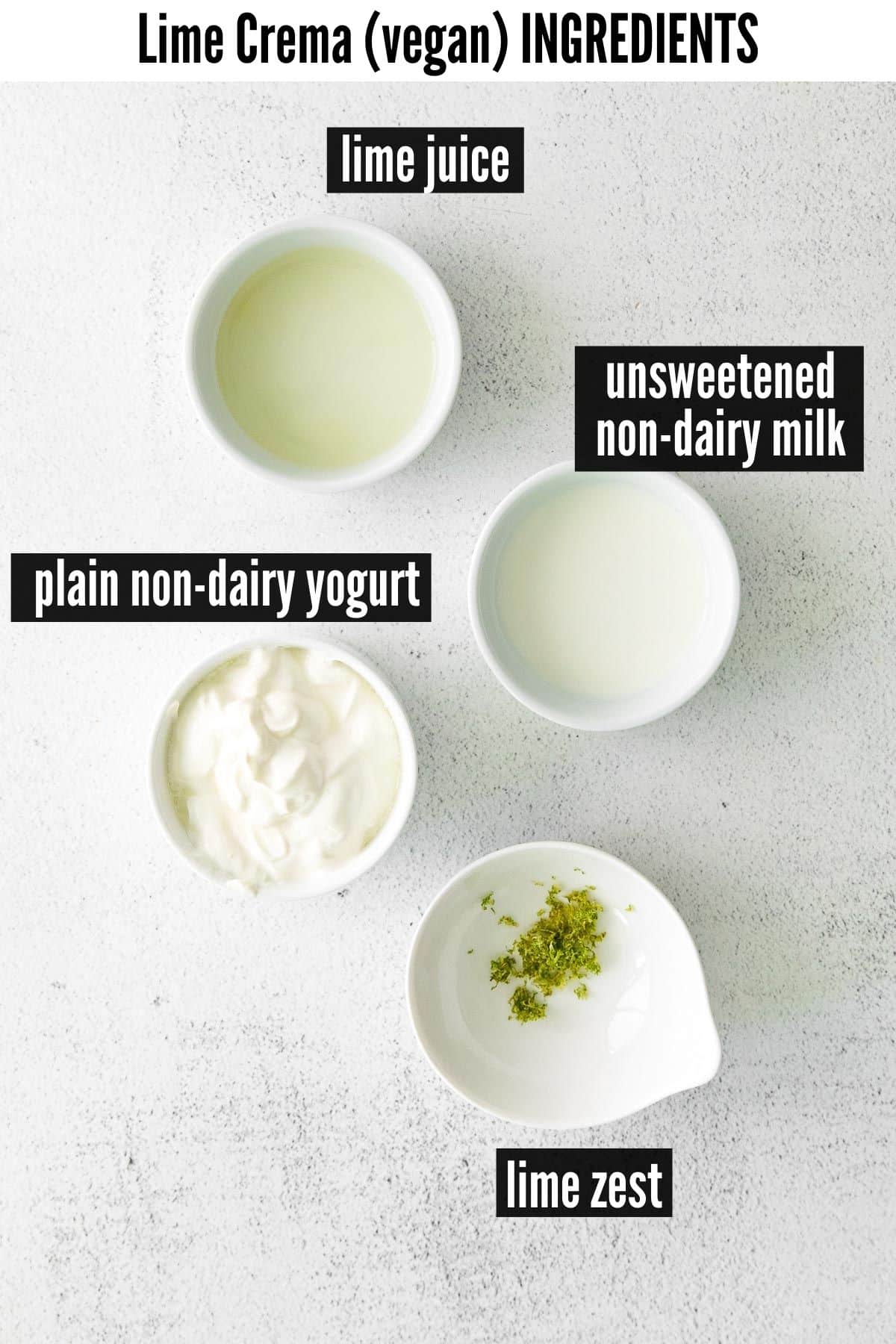 vegan lime crema labelled ingredients