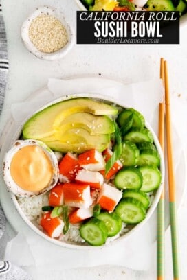 California Roll Sushi Bowl recipe - Boulder Locavore