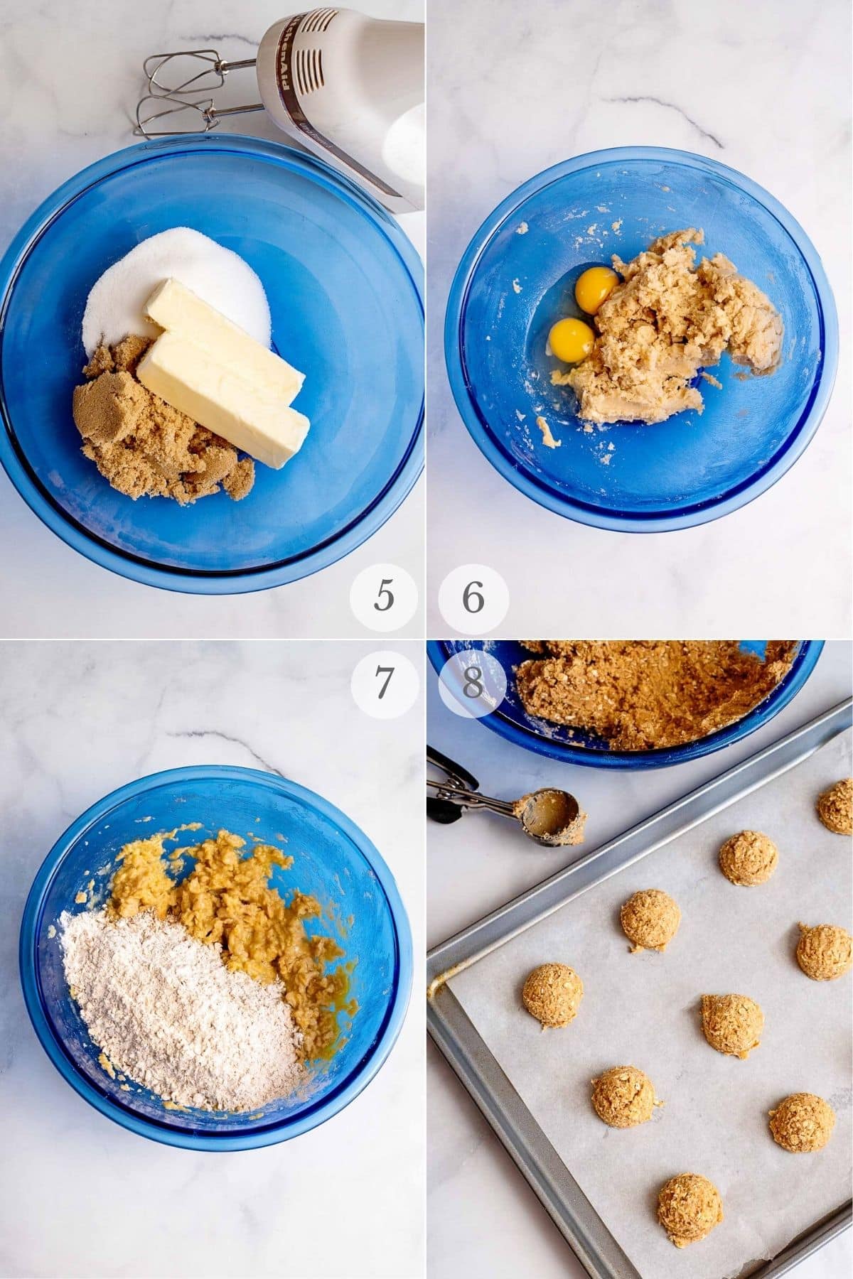 iced oatmeal cookies recipe steps 5-8.