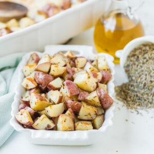 roasted potatoes with lavender.