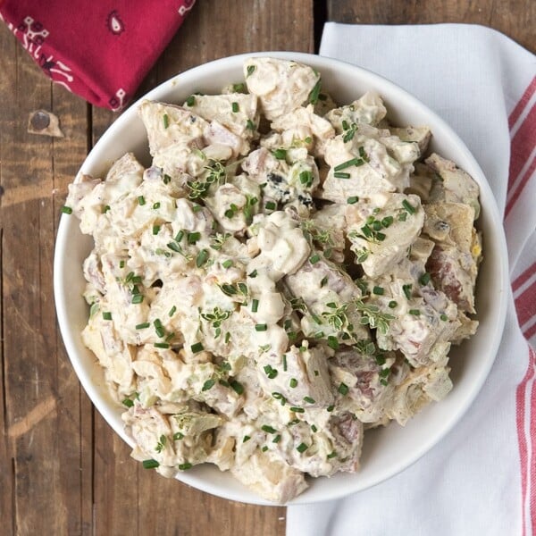 Grill-Smoked Creamy Potato Salad with Bacon - Boulder Locavore