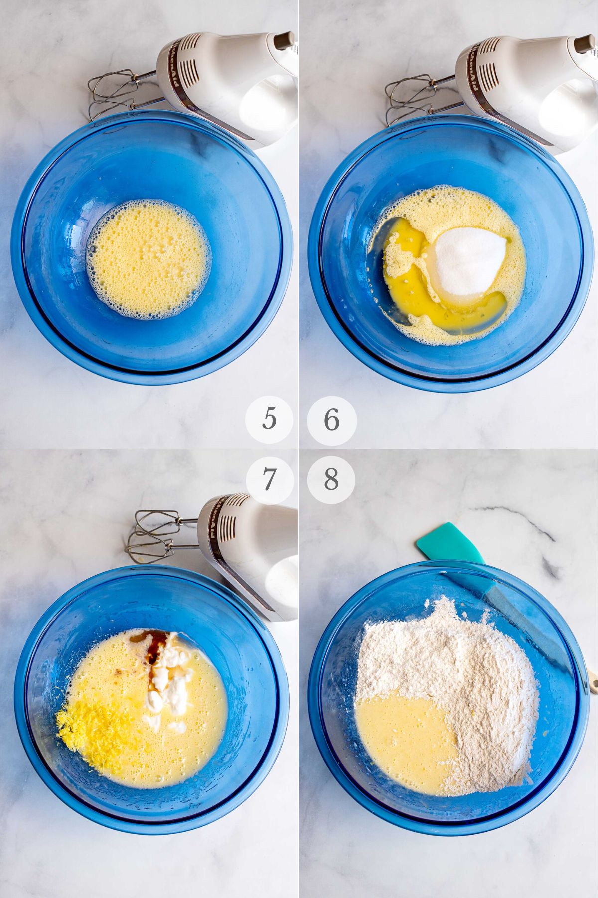 lemon muffins recipe steps 5-8.