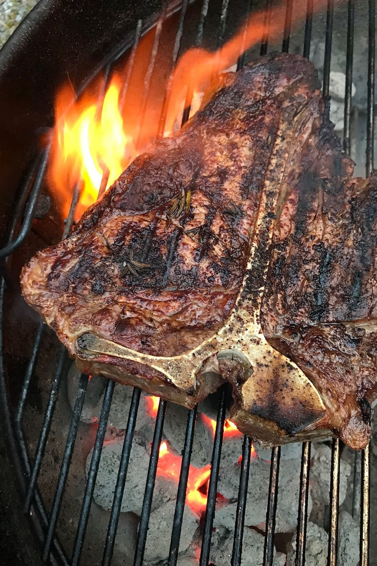 porterhouse steak on the grill
