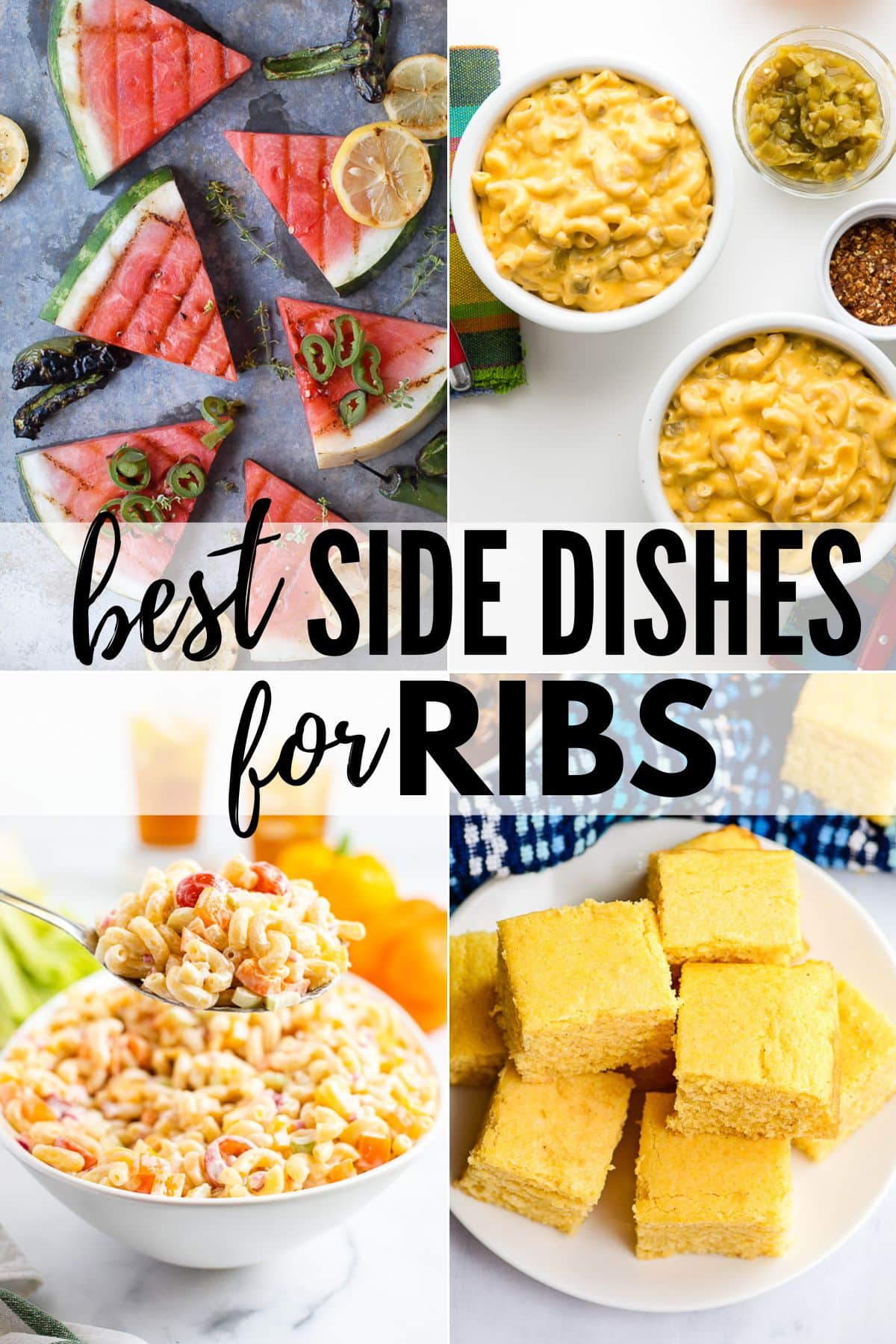 sides for ribs photo collage.